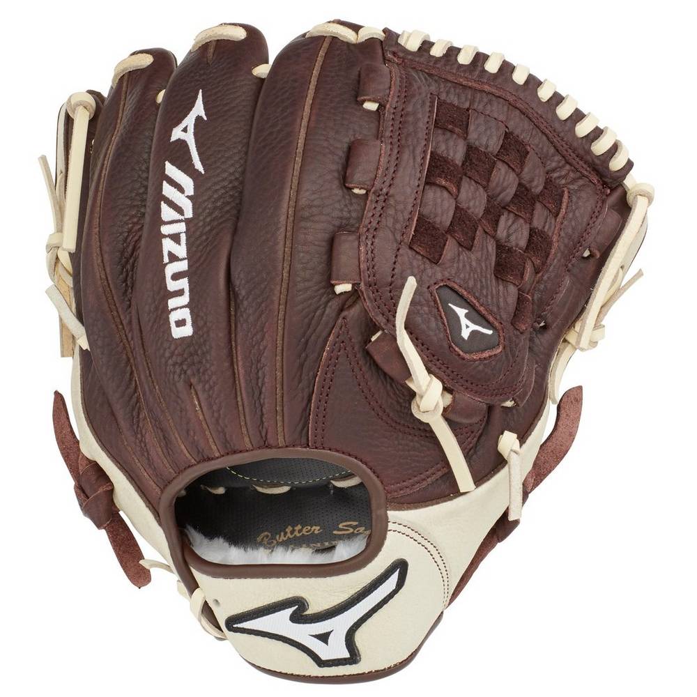 Mens Mizuno Franchise Series Infield 11" Baseball Gloves Coffee/Silver Philippines (RJFXTG184)